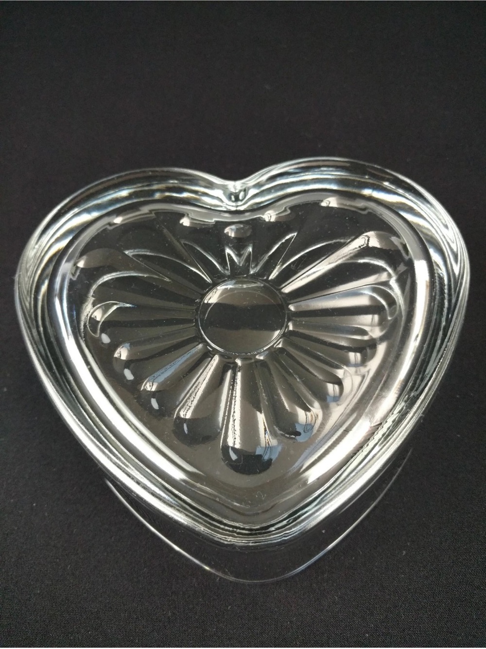 Clear Glass Heart-Shaped Dishes - Set of 2